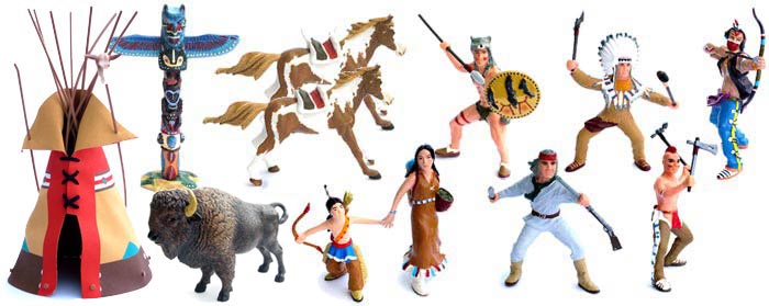 Bild vom Artikel Komplettset mit Papo Indianerfiguren