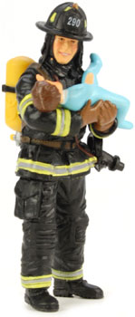Bild vom Artikel US Feuerwehrmann mit Kleinkind