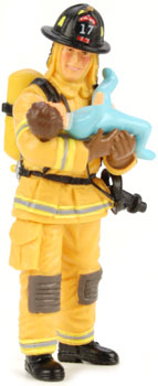 Bild vom Artikel US Feuerwehrmann mit Baby (gelb)
