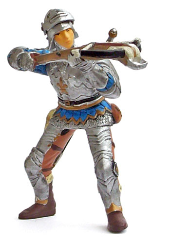 Armbrustschütze mit Rüstung blau 8 cm Ritter und Burgen Papo 39753 