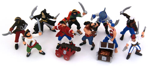 Landschaft für DIY Mini Piraten Spielzeug Set inkl 6x Piraten Figuren 