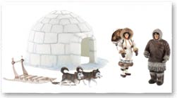 Inuit und Eskimo Spielfiguren